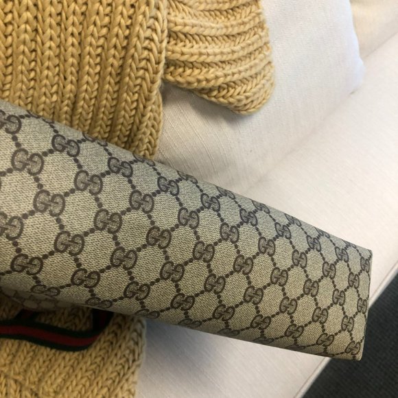 Vintage GUCCI Ophidia Web Strap GG Supreme Tote/Monogram Canvas Shopping Bag - Picture 12 of 16